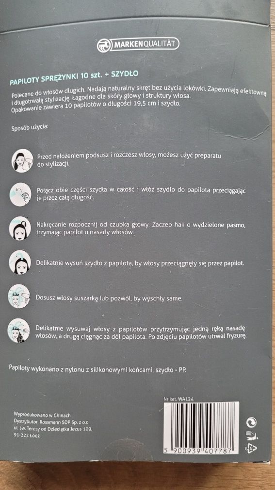 Papiloty do włosów - sprężynki
