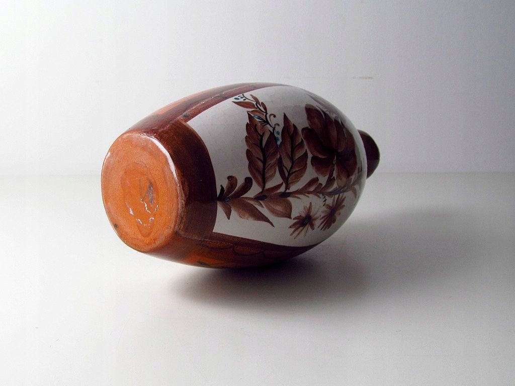 ceramiczna malowana butla flakon pojemnik