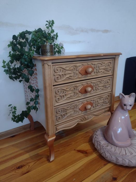 Komoda orientalna rustykalna boho drewniana. Odnowiona.