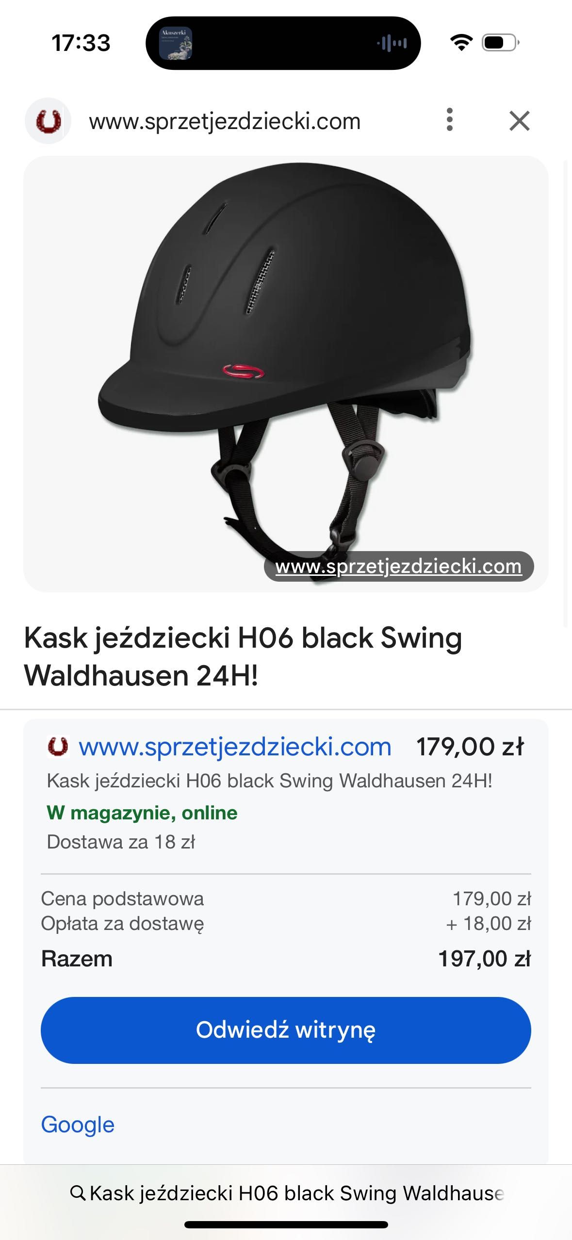 Kask jeździecki rozmiar M 55-58