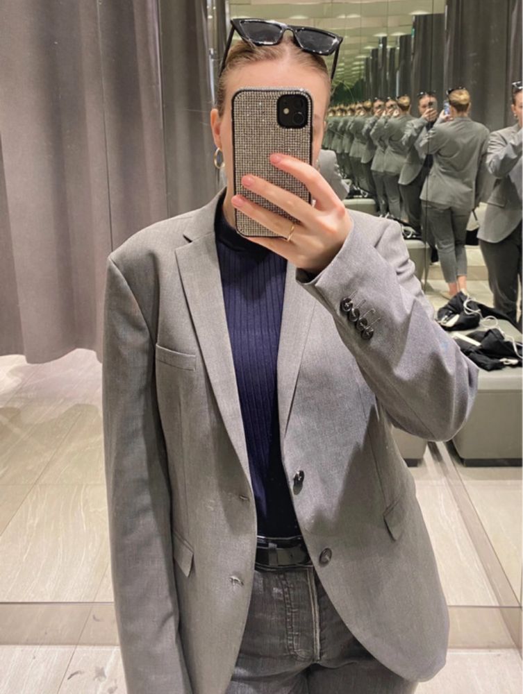 Marynarka szara oversize
