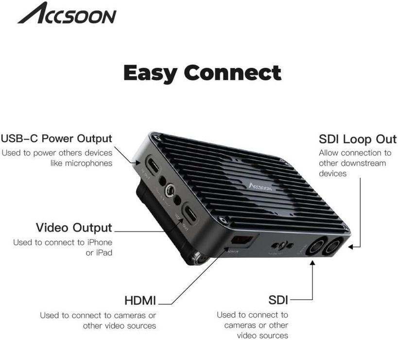 Accsoon SeeMo Adaptador de monitor de Video NOVO, com 2 baterias