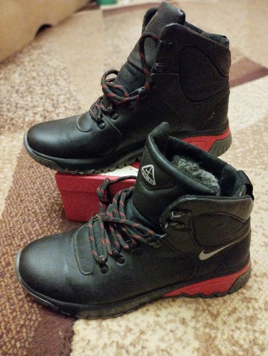 Кожаные мужские зимние ботинки