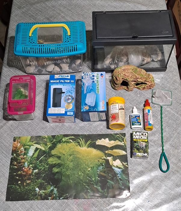 Aquario 8 litros mais acessórios
