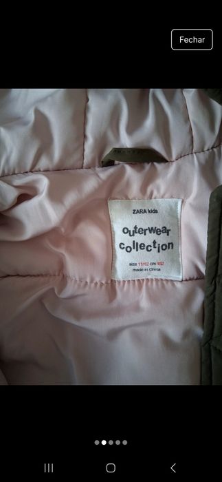 casaco impermeável zara
