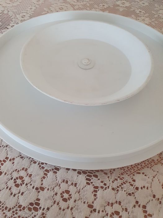 stara  tortownica patera na ciasto z okresu PRL - u