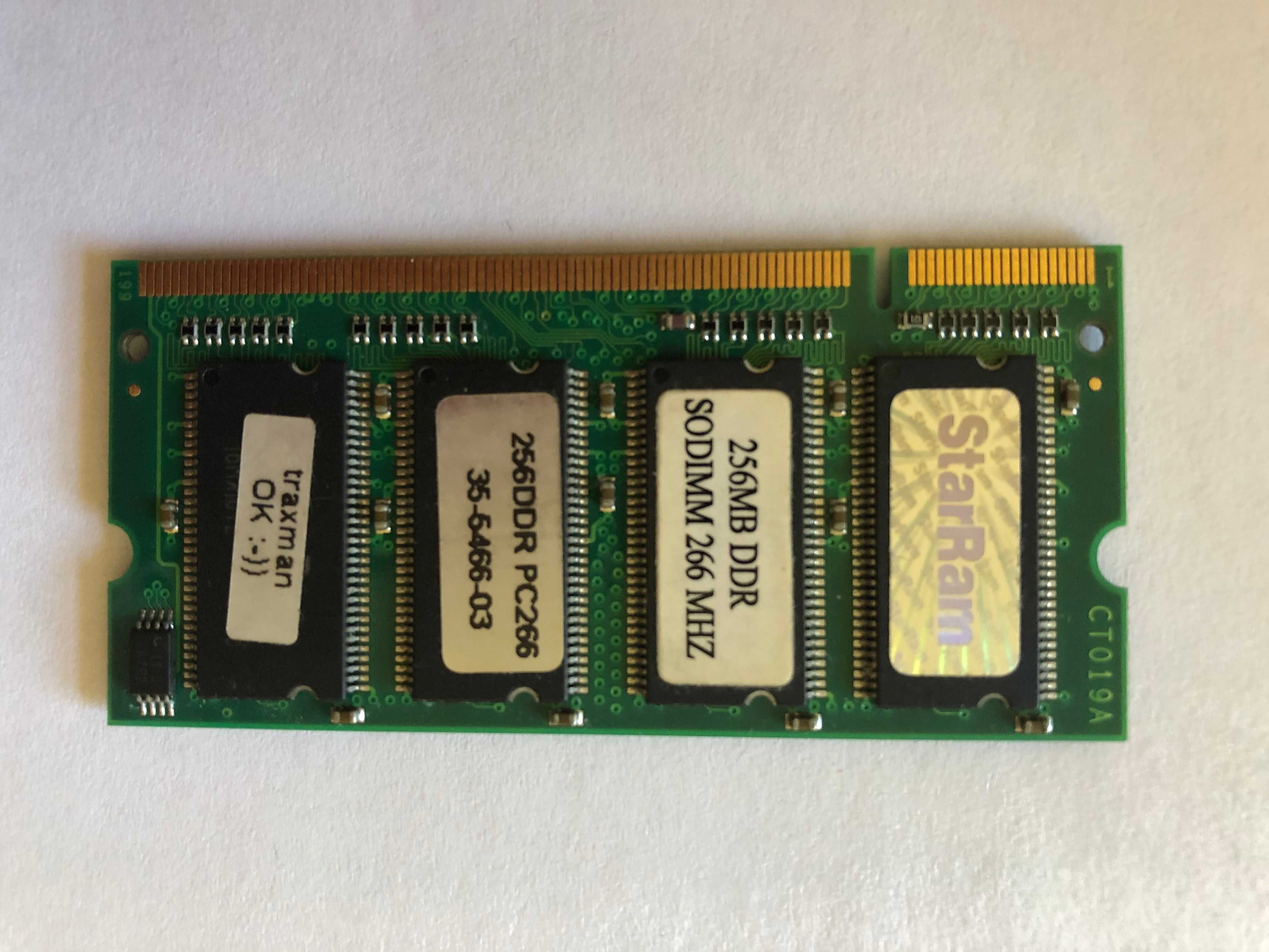 Pamięć RAM  3 szt.  DDR 256MB  do laptopa