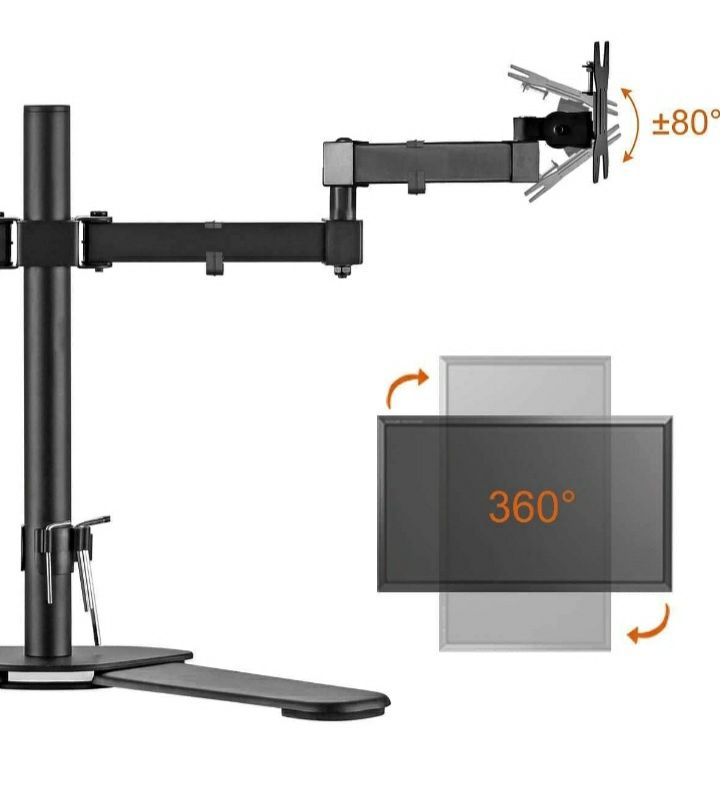 Uchwyt stojak na 2 monitory 13-27"Bracwiser