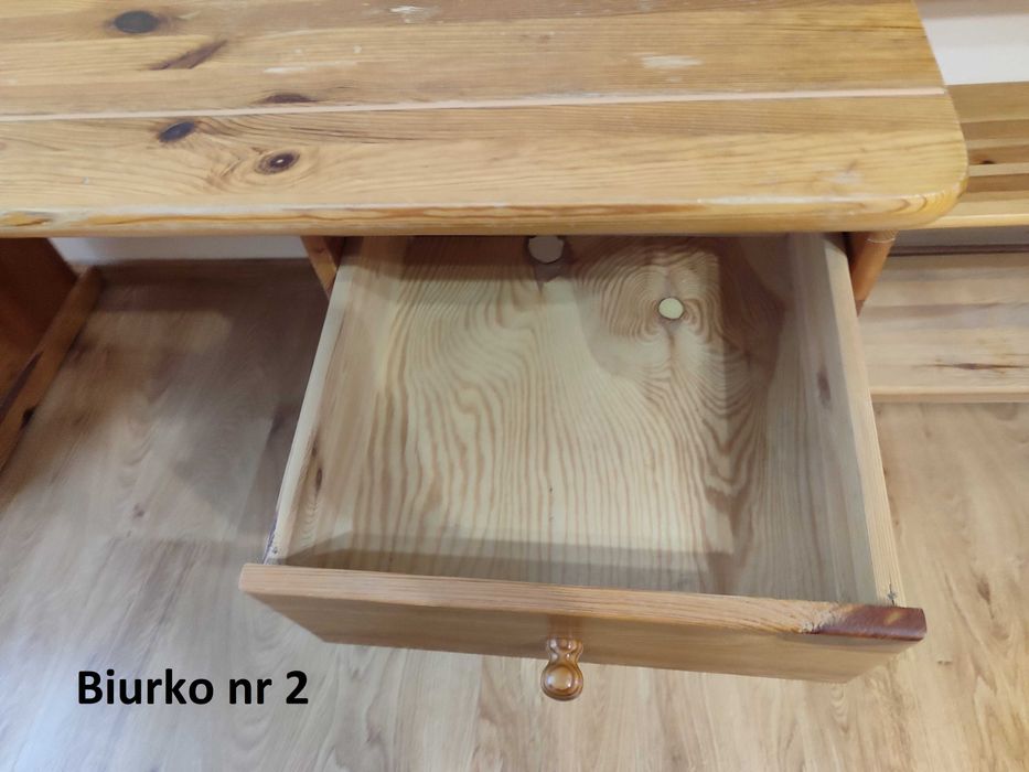 Biurko z litego drewna sosnowego - kreślarskie