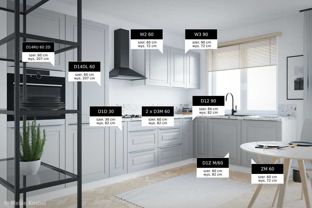 LAKIER Kuchnia OSLO meble szafki kuchenne mat TRANSPORT wycena [DW]