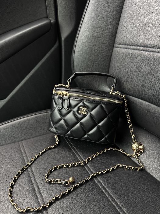 Сумка chanel чорний lambskin, Сумка Chanel vanity