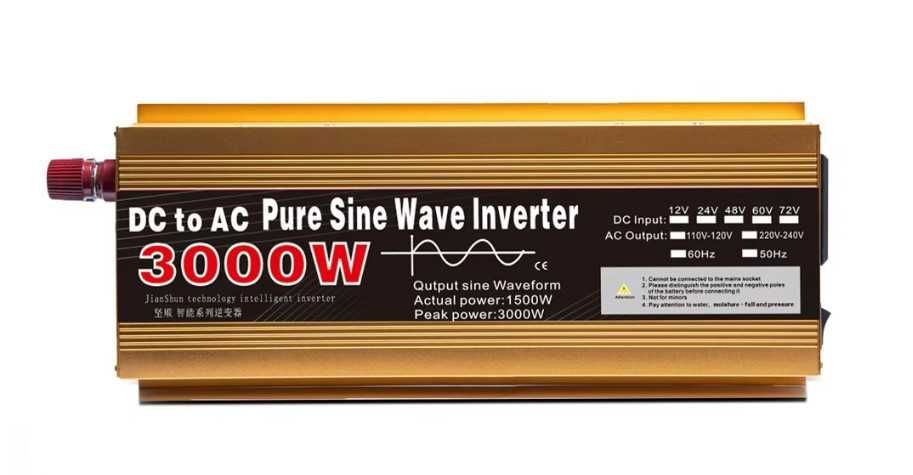 Инвертор с чистою синусоидою, преобраз. 12V/220V 3000Вт 4000Вт 6000Вт