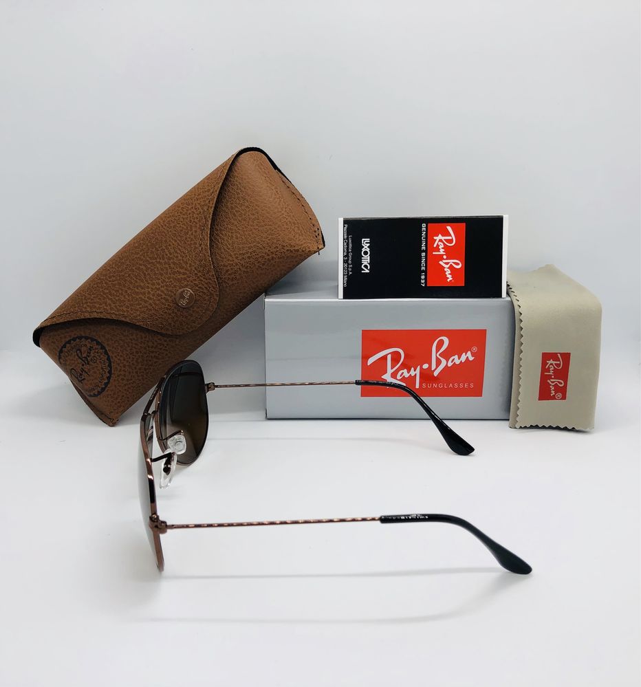 Солнцезащитные очки Ray Ban Aviator 3025 Bronze-Brown 58мм стекло