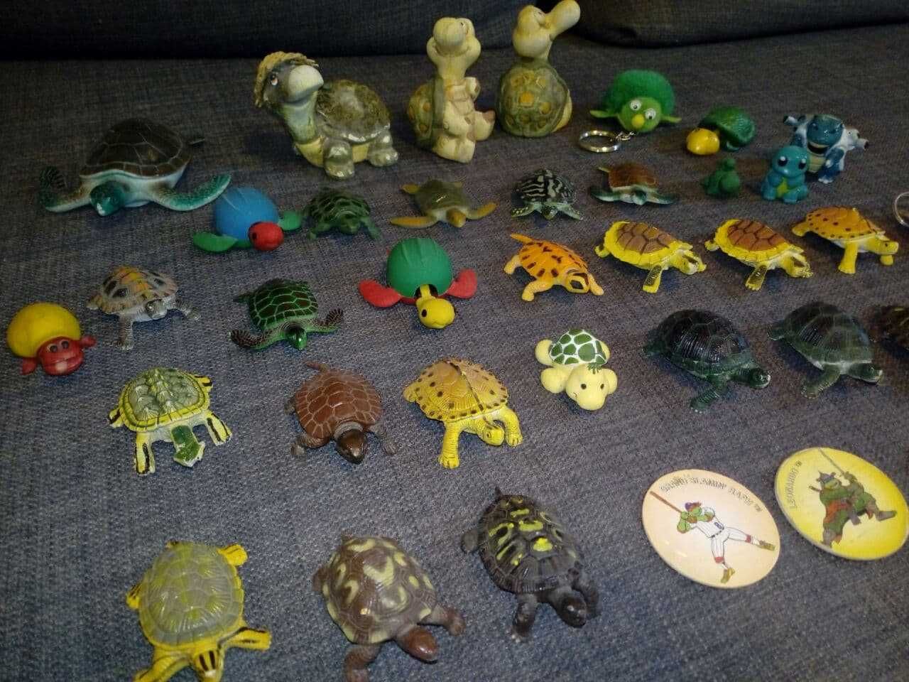 Kolekcja figurek - żółwie (Żółw, figurka, zabawka, figurki)