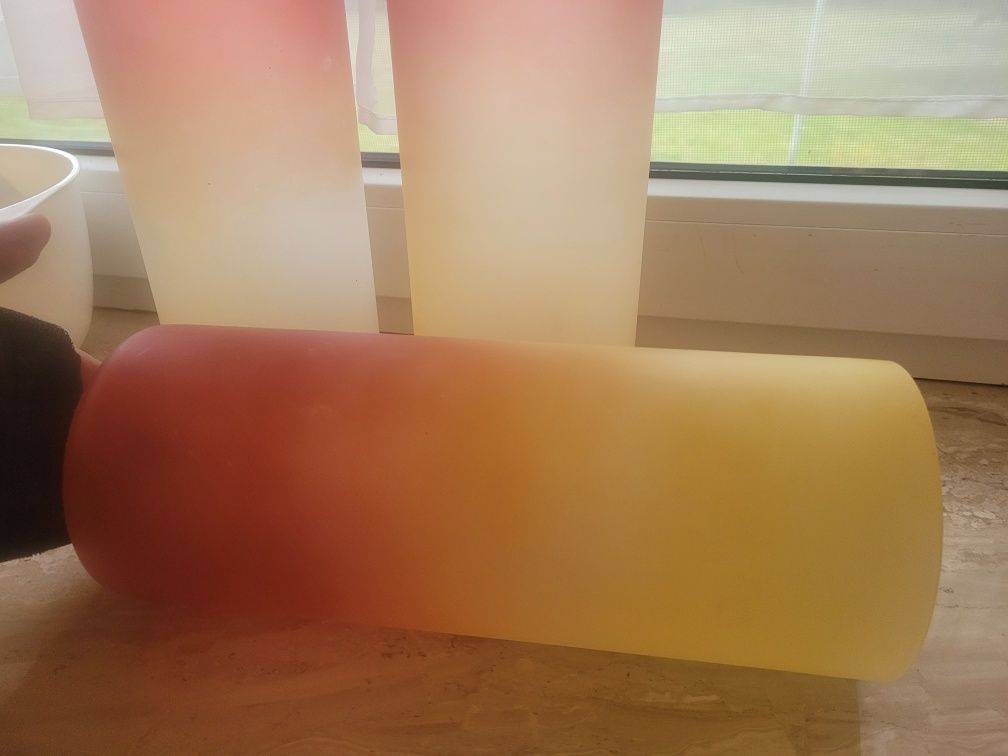 3 klosze do lampy wiszącej lub stojącej klinkiet miodowowisniowe szkło