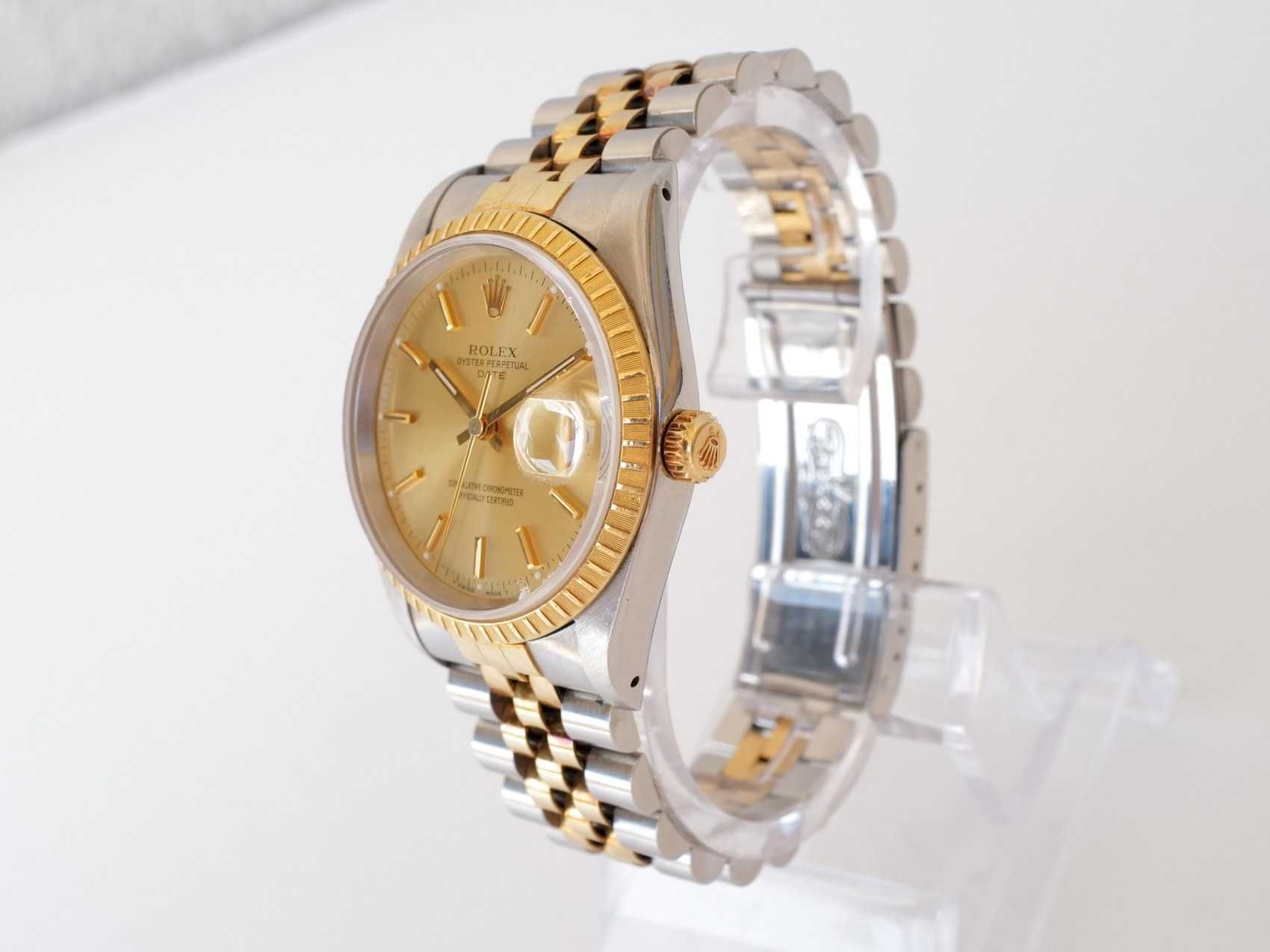 Rolex Oyster Perpetual Date Steel 18K Yellow Gold 34mm