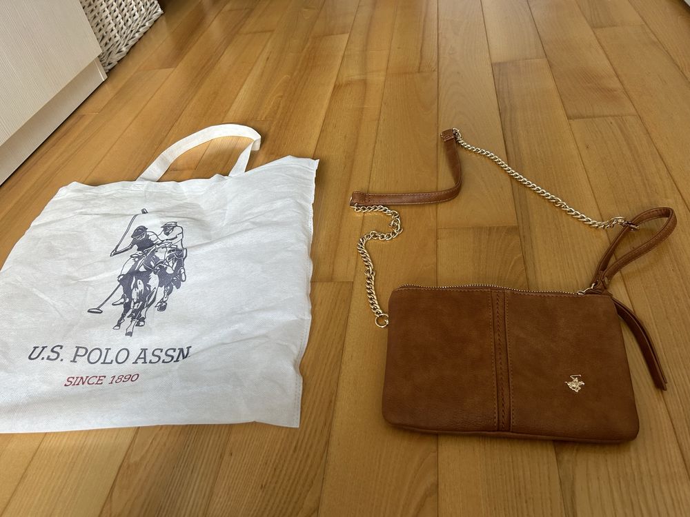 U.S. Polo Assn. Torebka Na Ramię, brązowa na łańcuszku, nowa. Polecam!