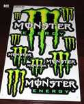 Naklejki Red Bull Monster Energy Rockstar Fox Alpinestars arkusz M5