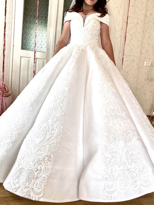 Свадебное платье, весільна сукня, платье кекс, трубы