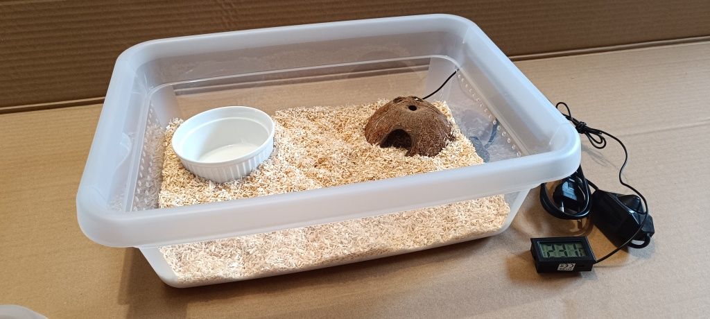 Kompletny box dla węża (terrarium,pojemnik) z wyposażeniem