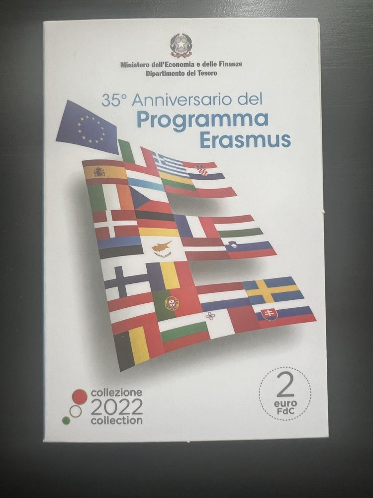 Moeda 2€ Coincard Itália - 35° Aniversário Programa Erasmus