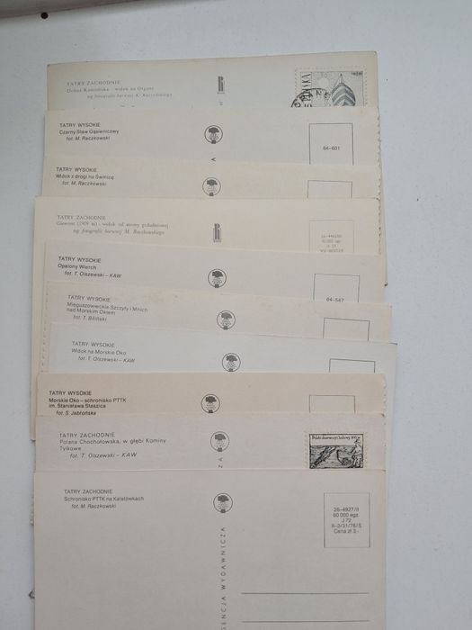 Stare pocztówki Tatr czarno-biały , kolorowe