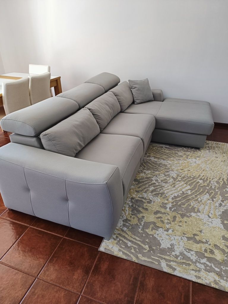 Sofa chaise longue com 2 relax elétricos