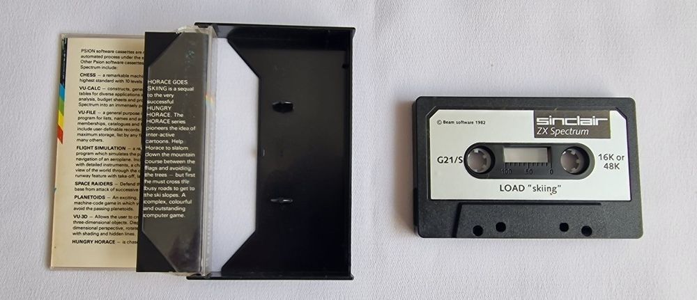 Gra ZX Spectrum Horce Goes Skiing (Psion) testowana, sprawna