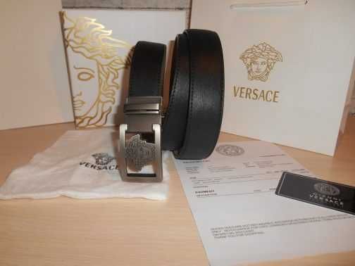 Versace pasek firmowy, skóra naturalna