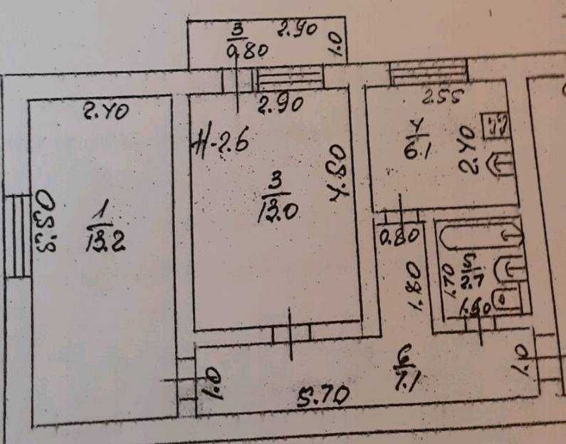 2-кімнатна квартира сталінка в р-ні  Французького бул. з ОАГВ