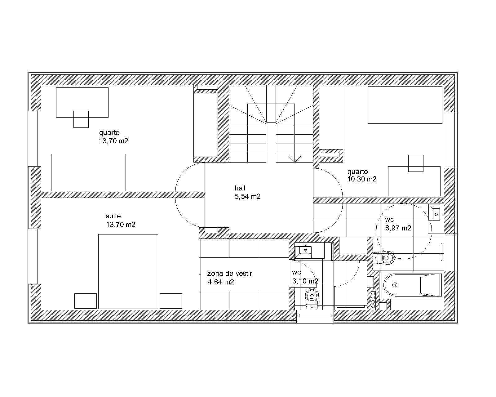 Projeto de arquitetura para casa unifamiliar