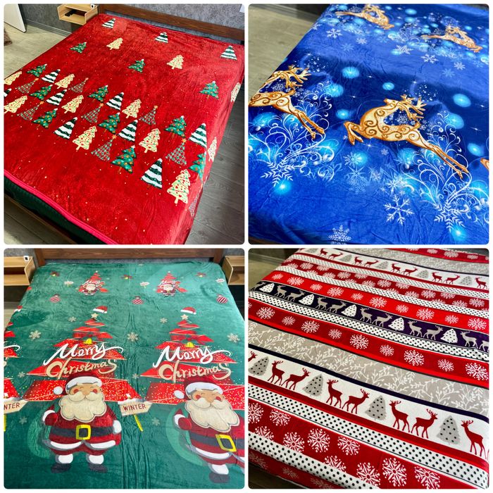 РОЗПРОДАЖ ОСТАННІ Мʼякі яскраві новорічний плед покривало Новий рік