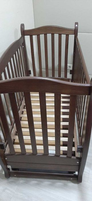 Дитяче ліжко Верес Соня ЛД15 горіх поперечний маятник з ящиком