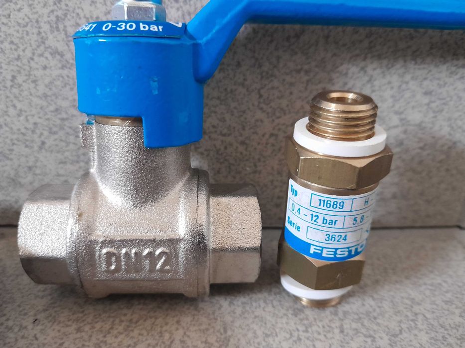 Zawór kulowy mosiężny QH-1/4 (9541) Zawór zwrotny H-1/4-B | FESTO 3624