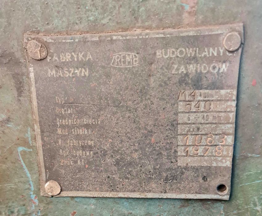 Gilotyna ZREMB NM4-40 do cięcia prętów do 40mm