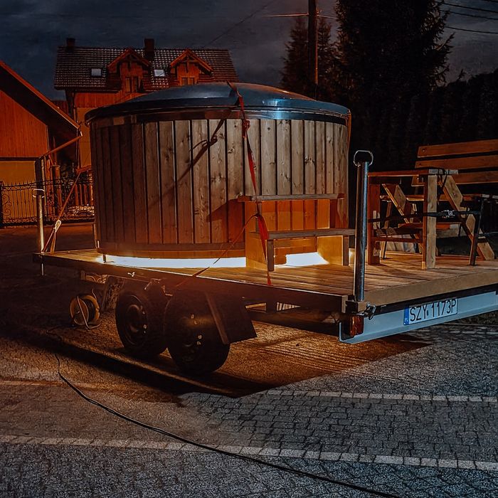 Mobilne Spa Beskidy  Wynajem mobilna balia mobilne jacuzzi ruska ban