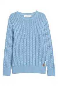 niebieski sweterek warkocze H&M 158/164 jNOWY