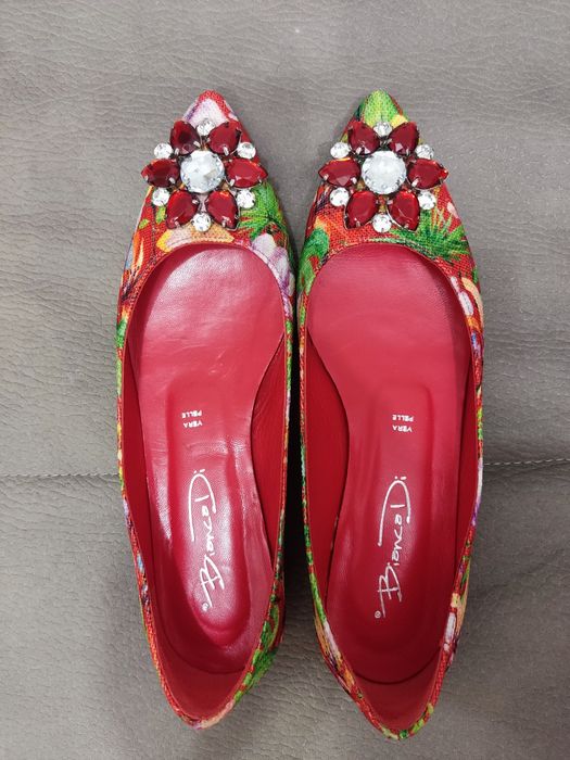 Балетки шкіра текстиль