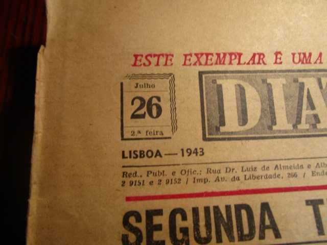 Diário Popular segunda guerra mundial  ano 1943 Luciano Cordeiro