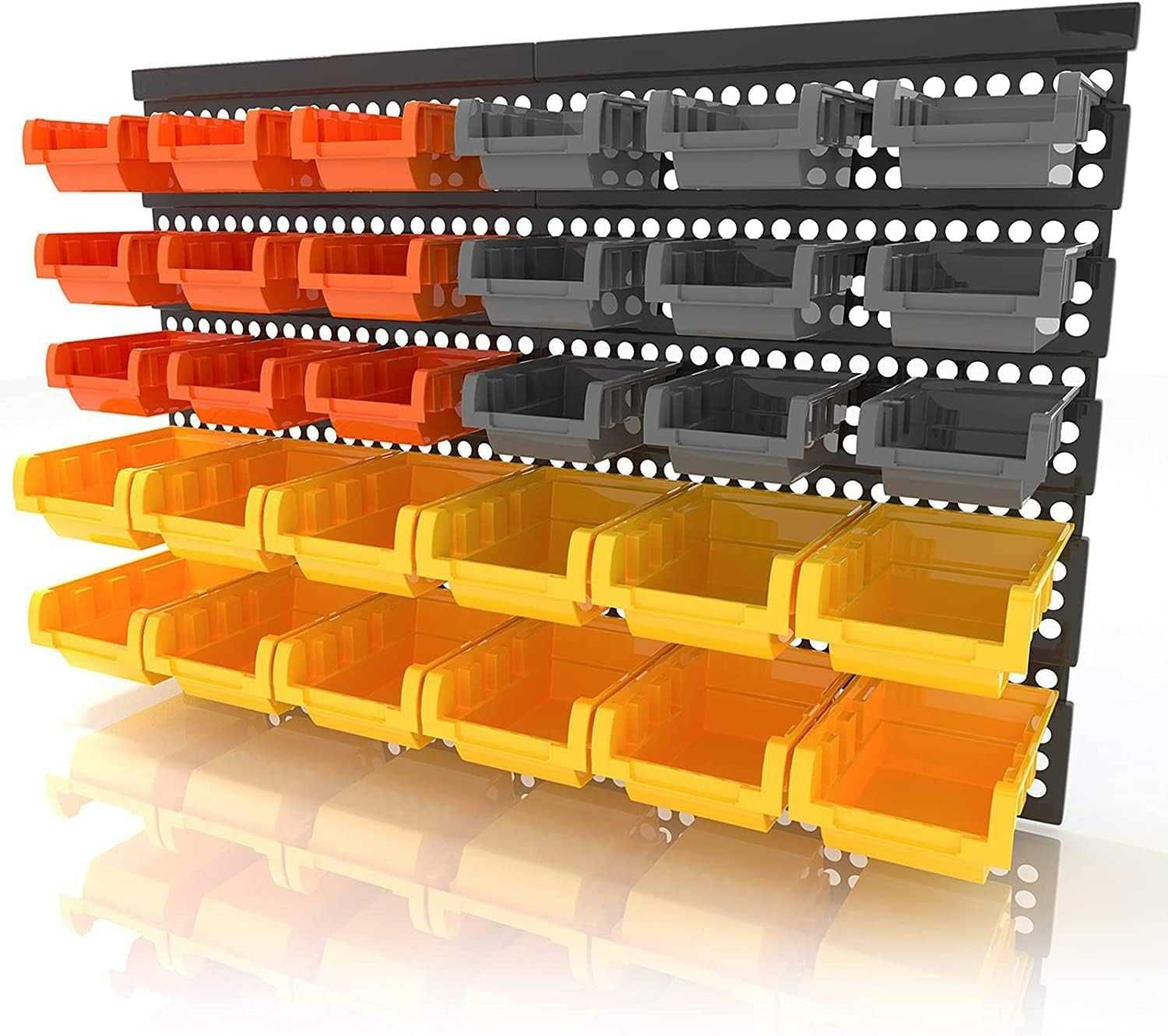 Painel com caixa de peças de armazenamento de parede 30 unidades