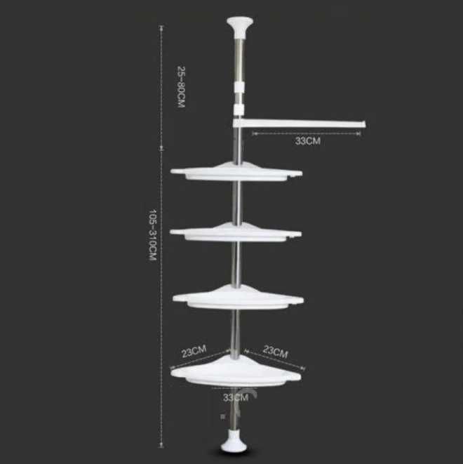 Угловая полка multi corner shelf стойка стеллаж для ванной для кухни