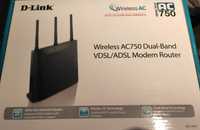 Modem Router ADSL D Link wireless AC750 Dual Band