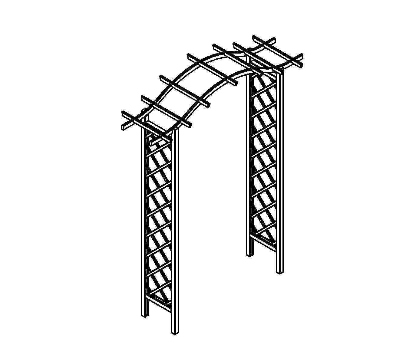 Pergola podwójna łuk omega FREZJA