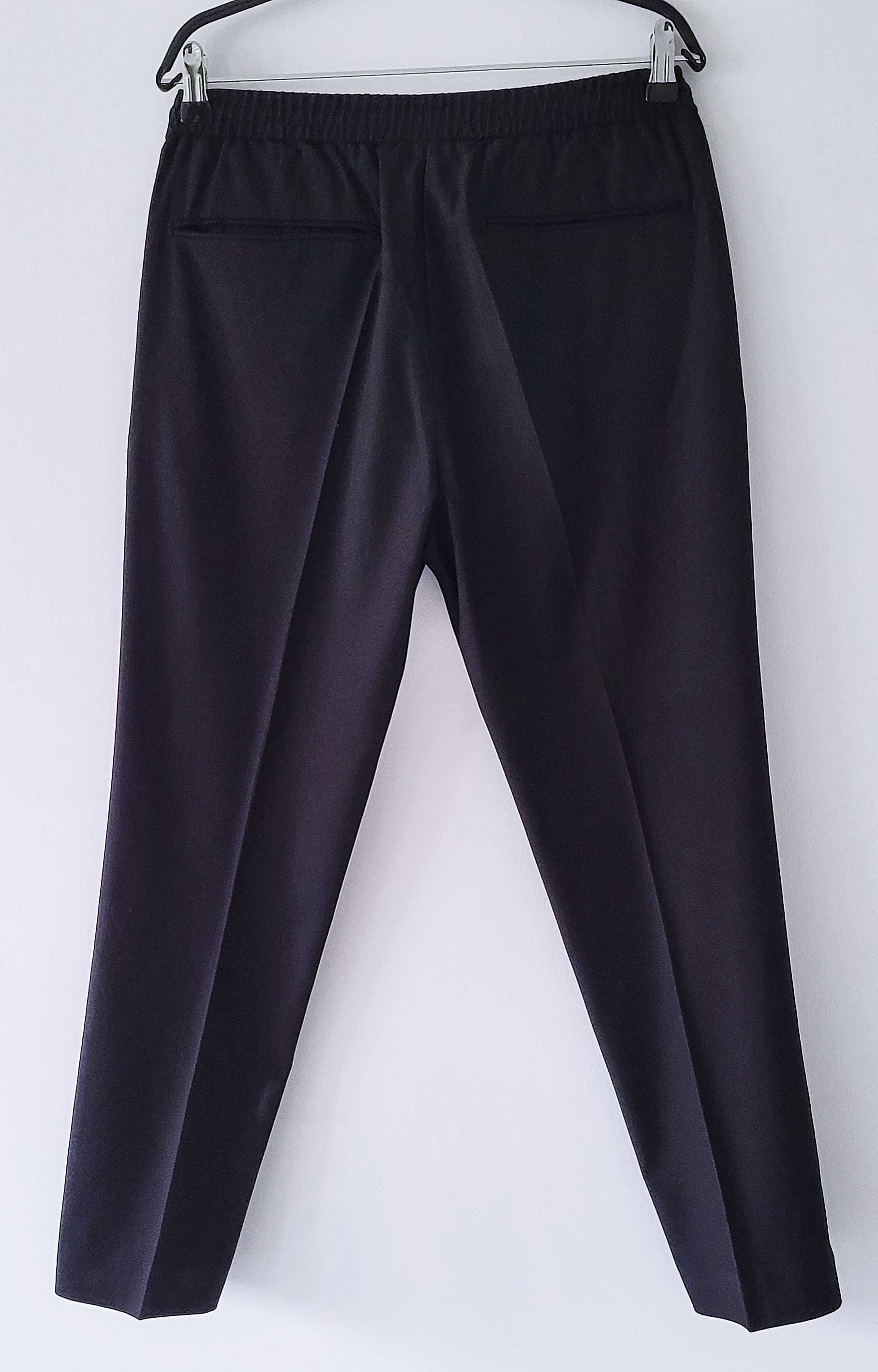 Czarne eleganckie spodnie na kant Topman W30 L32 46