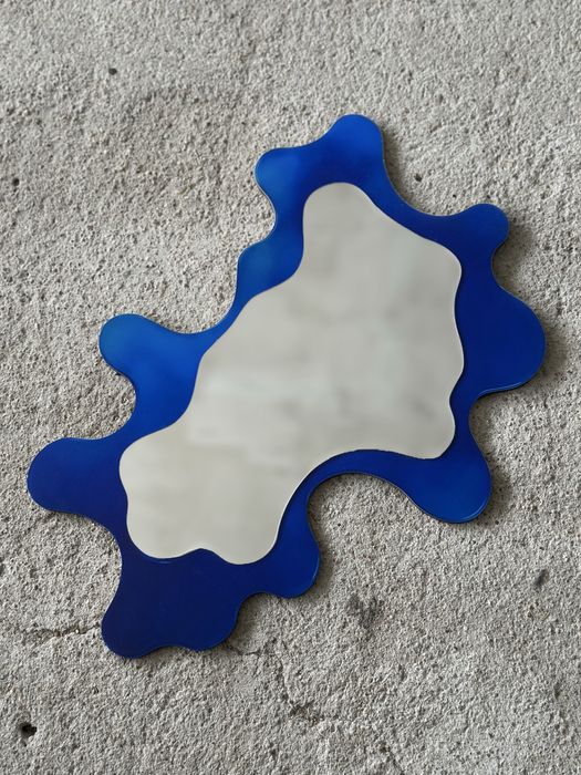 Retro lustro ścienne o nieregularnym ksztalcie Modern Design kolorowe