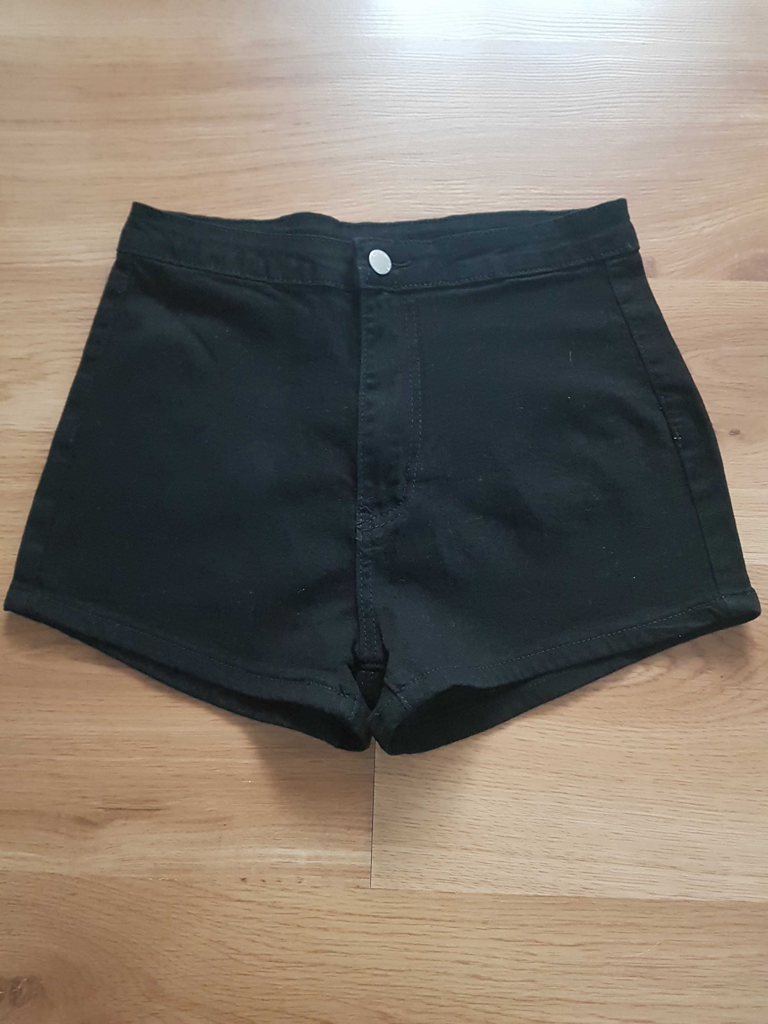 Nowe czarne jeansowe szorty Shein S