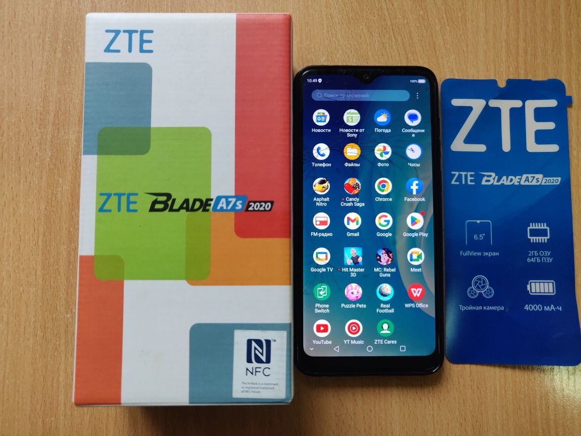 ZTE blade A7s 2020 (2GB/64GB) 8 ядерный процессор