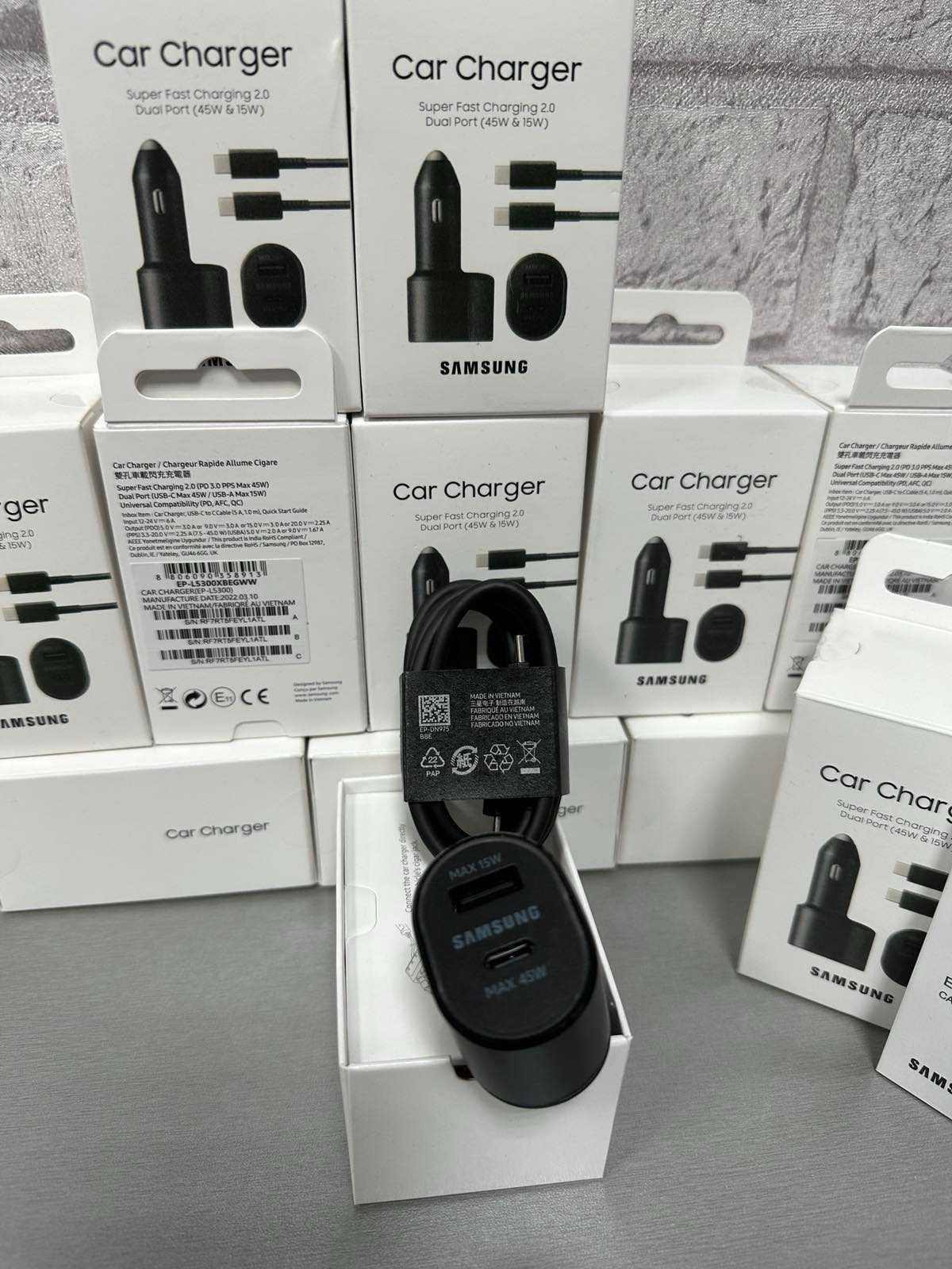 Авто зарядка Samsung Super Fast Dual Car Charger (45W+15W) EP-L5300