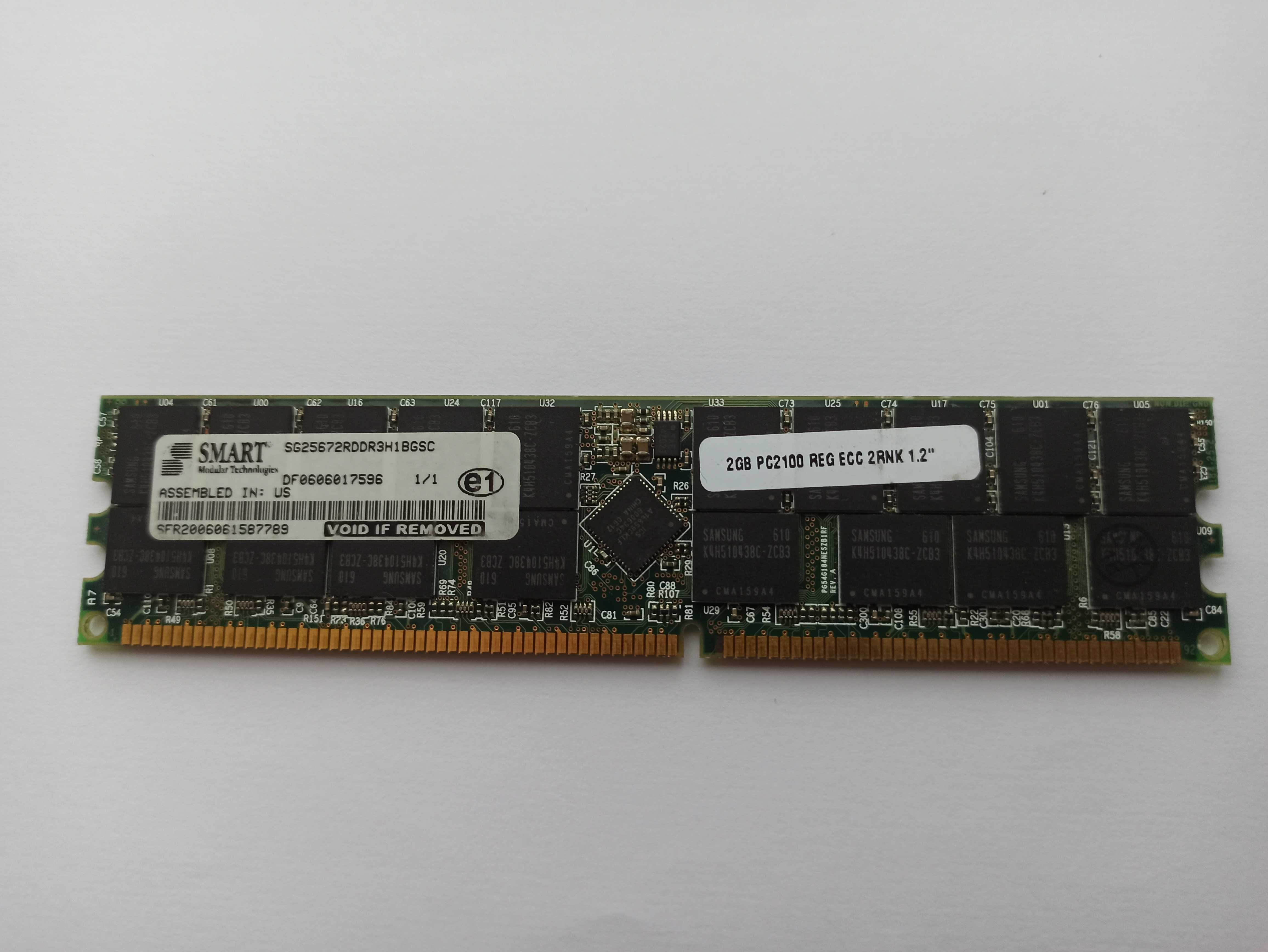 Серверная память DDR1 4 x 2Gb PC3200 400Mhz + 4 x 2Gb PC2700 333Mh ECC