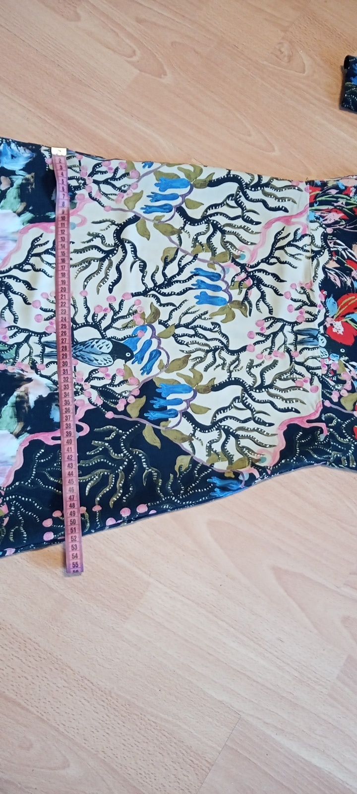 Sukienka MIDI z długim rękawem w kwiaty H&M r.38/M wiskoza